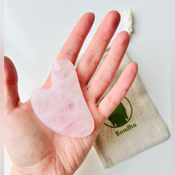 5 for 25⚡️NWT Rose Quartz Crystal Gua Sha Facial Massage Tool - Picture 8 of 10